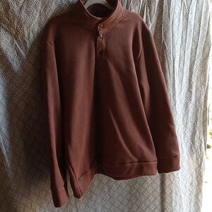 Jeremiah and Sons waffle pull over mens shirt size XL, brown, thick and warm